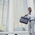 busy professional exercising