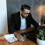 entrepreneur working on laptop