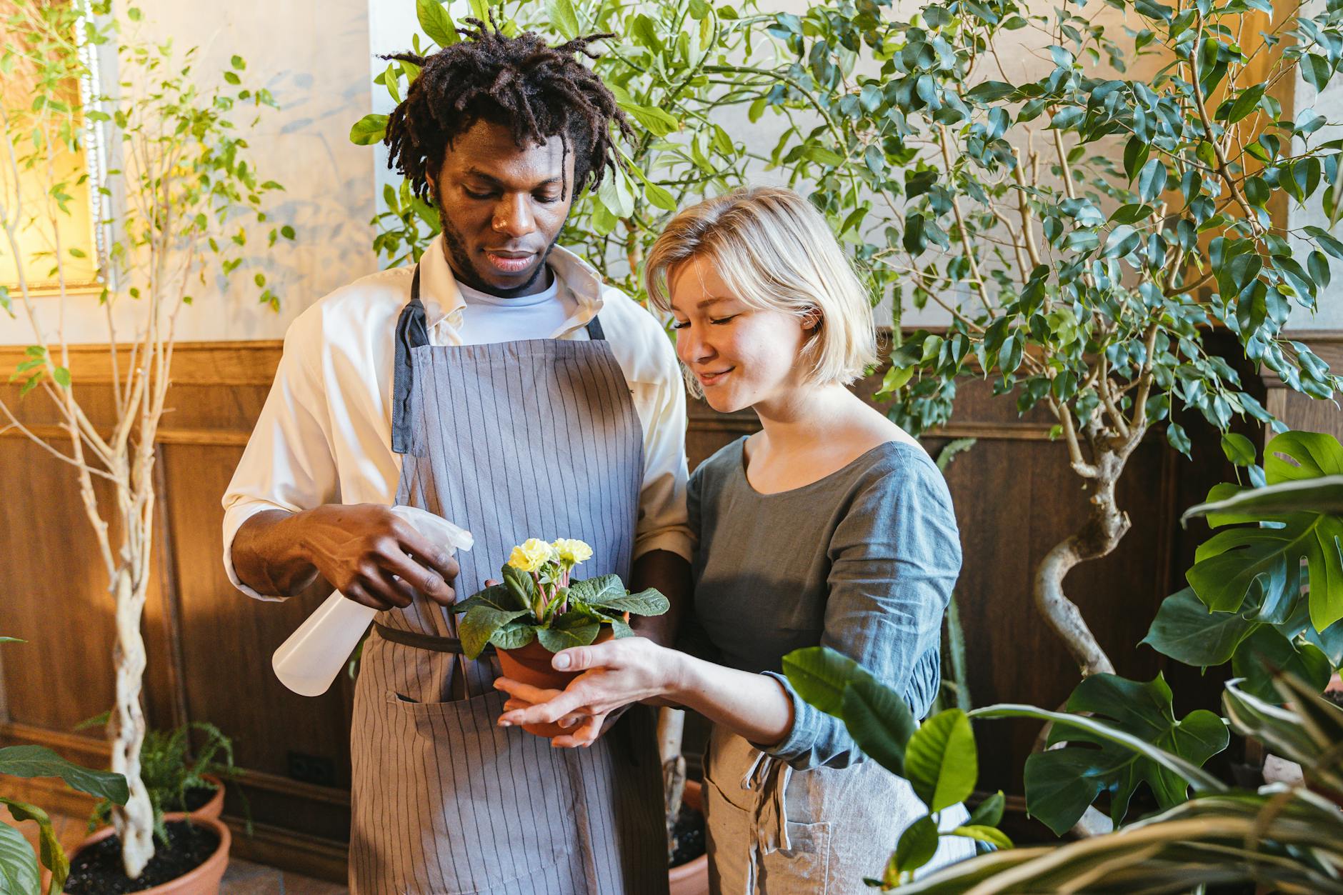 AI indoor garden setup