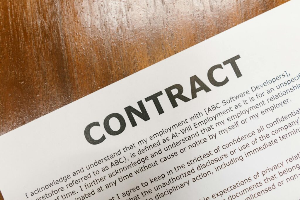 legal contract document