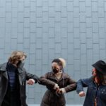 people interacting virtual reality social space