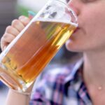 person drinking water