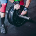 person lifting weights