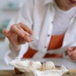 person making healthy choice