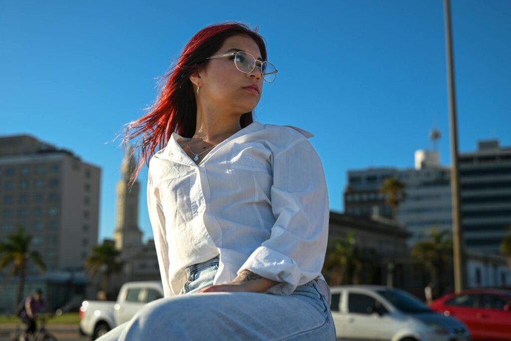 stylish woman budget shopping